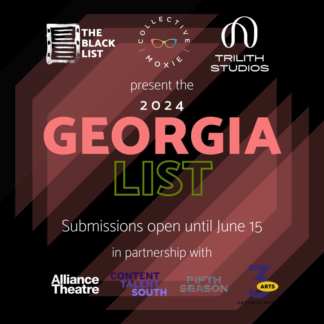 theblcklst's tweet photo. We're collaborating with @CollectiveMox + Trilith Studios for the #GeorgiaList, which will feature projects from writers with close connections to Georgia! GA List writers will also meet with managers + execs + receive additional career support.
Info: https://t.co/xndg4iwwCQ https://t.co/OuBBgxY08I
