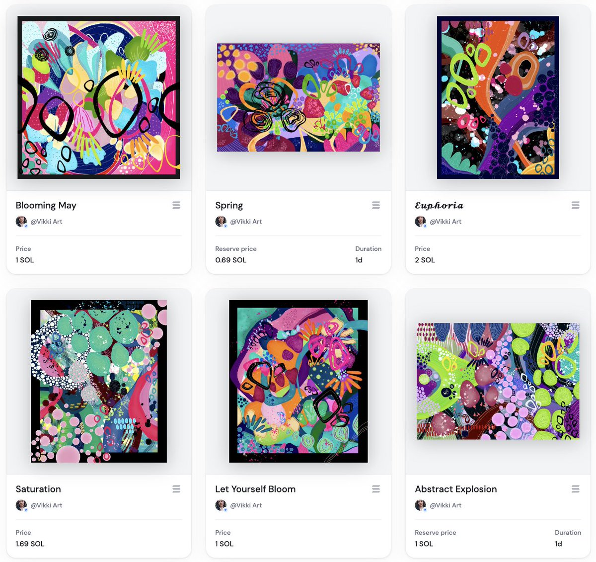 I have a lot of unsold works. I fell in love with abstract art and I want to share my collection with you.