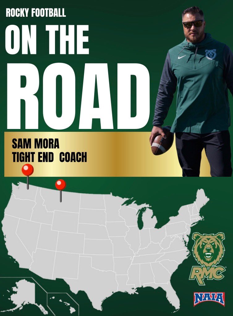 Can’t wait to get on the road to find some future Battlin’ Bears! Tap In! @Rocky_Football #BEARRAID #TheRockyDifference #GreenAndGoldStandard