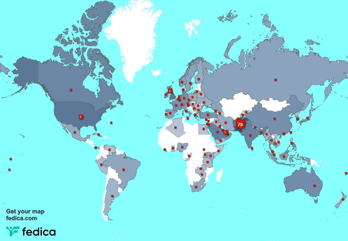 Special thank you to my 84 new followers from Pakistan, USA, UK., and more last week. fedica.com/!MinmajMarwat