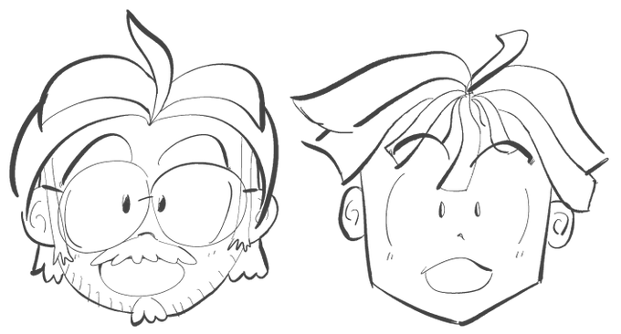 brggren's tweet photo. Left one wasn't meant to be a self portrait but once I gave him a middle part and round glasses it was over lmao https://t.co/4XBJuUM4t5