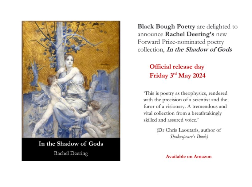 ‘the precision of a scientist and the furor of a visionary’ 💎 🔥 @DrCLaoutaris author of ‘Shakespeare’s Book’ on @DeeringRachel’s ‘In the Shadow of Gods’, out this Friday 3rd May with Black Bough.