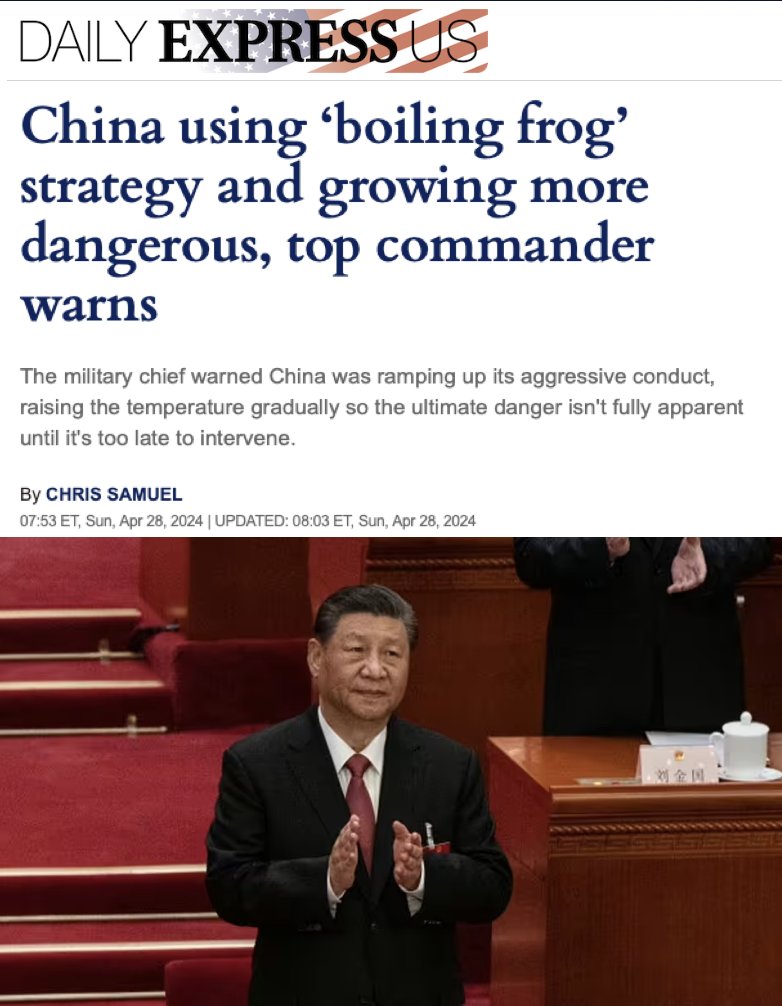#China using ‘boiling frog’ strategy and growing more dangerous, top #IndoPacific commander warns

The military chief warned China was ramping up its aggressive conduct, raising the temperature gradually so the ultimate danger isn't fully apparent until it's too late to
