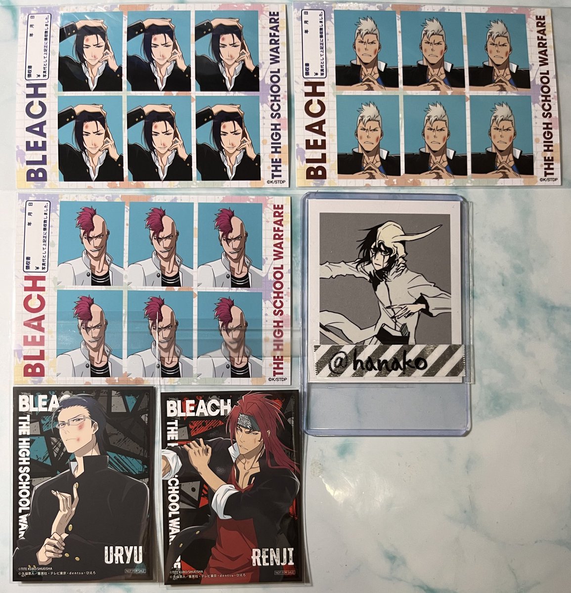 koukanakahanako's tweet photo. 【交換】 BLEACH ランドマークタワー 横浜 カフェ コースター 名札缶バッジ 証明写真風ブロマイド トレカ
譲/ 恋次 バズビー アスキン 石田 拳西
求/ 同異種 ウルキオラ 日番谷 ギン
🌸
纏めてのお取引最優先
ﾂｲﾌｲ日程の都内手渡しor 郵送🍀 https://t.co/fMwQc7airk