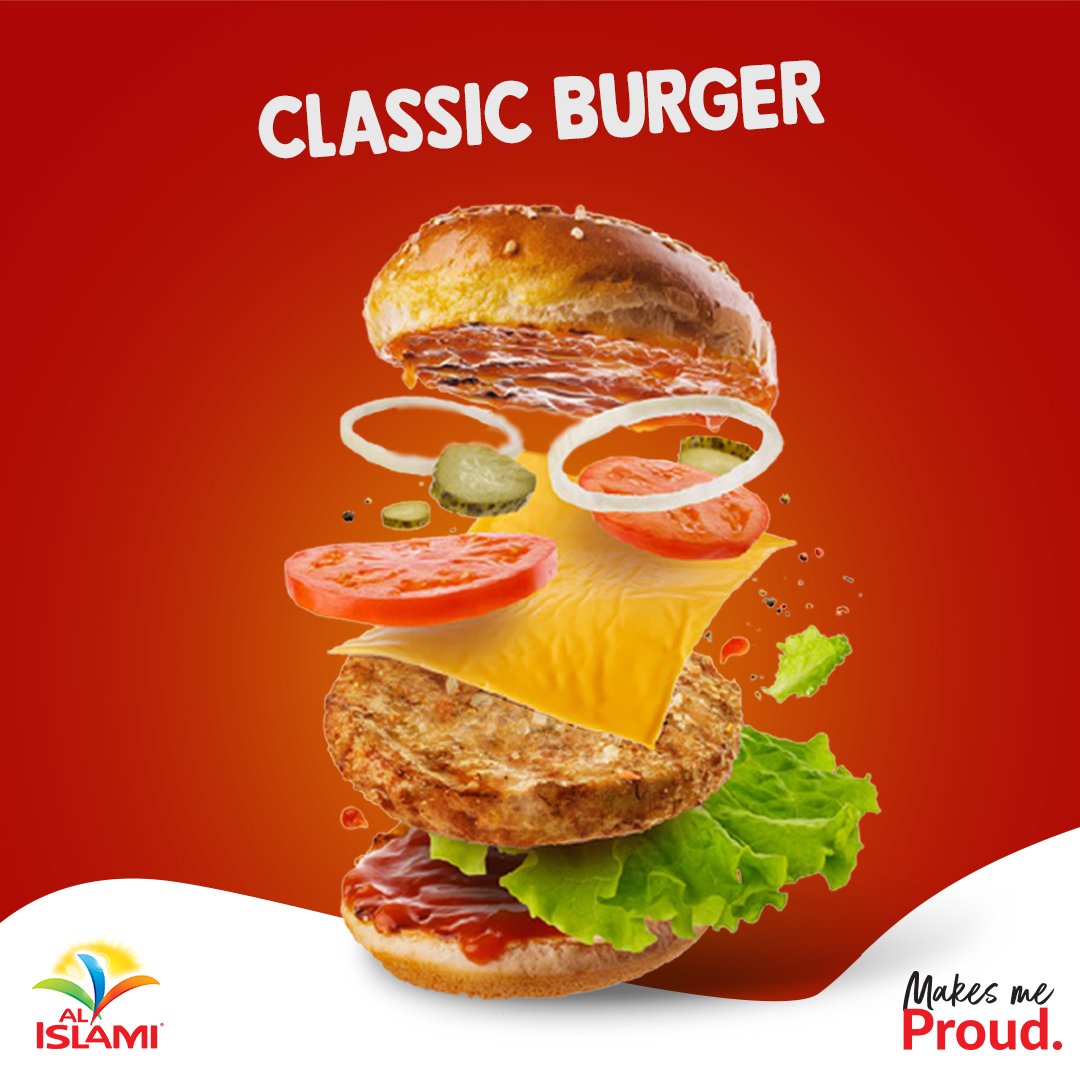 Indulge in the ultimate comfort food: Chicken Burger! Perfectly grilled chicken nestled between fluffy buns, every bite is a taste sensation!

#MakesMeProud #AlIslamiFoods #ChickenBurger #Chicken #Burgers #Cravings #Purity #PureHalal #Delicious #SharingLove #UnitingHearts