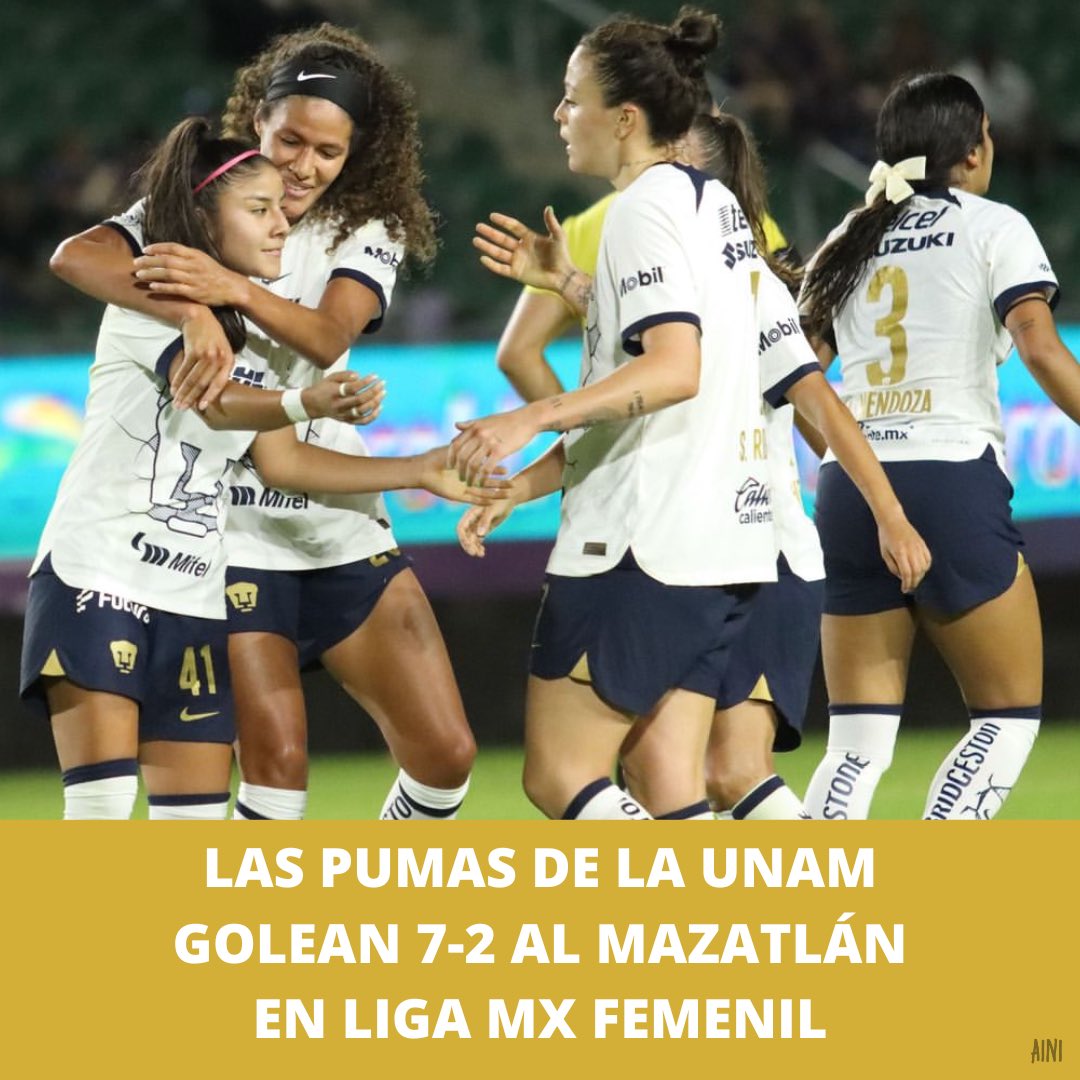 Pumas y Mazatlán se enfrentaron en la jornada 16 de la “Liga MX Femenil”, donde las universitarias se llevaron el triunfo 7-2 en calidad de visitante, manteniéndose en la 6ta posición de la tabla general con posibilidades de calificar a liguilla de forma directa.