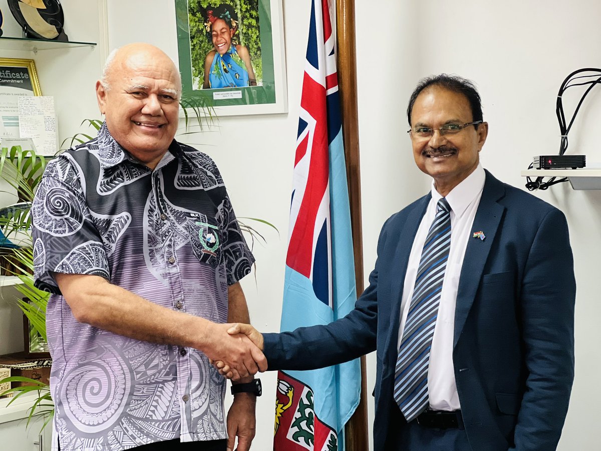 Offering our best wishes to High Commissioner Jaganath Sami as he will soon depart our shores to represent Fiji’s interests in India and advance our longstanding historical relations. Vanuinui vinaka, High Commissioner. 🇫🇯🇮🇳