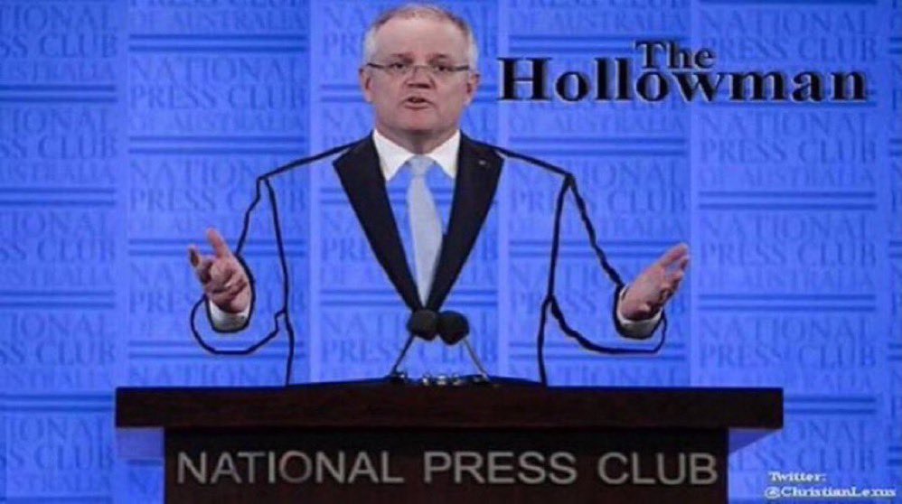 @AaronDodd @mrseankelly @theage As he was in the beginning, so he shall be, now and evermore: HOLLOW.

@ScoMo30 
#ScottMorrison
#CrookFromCook