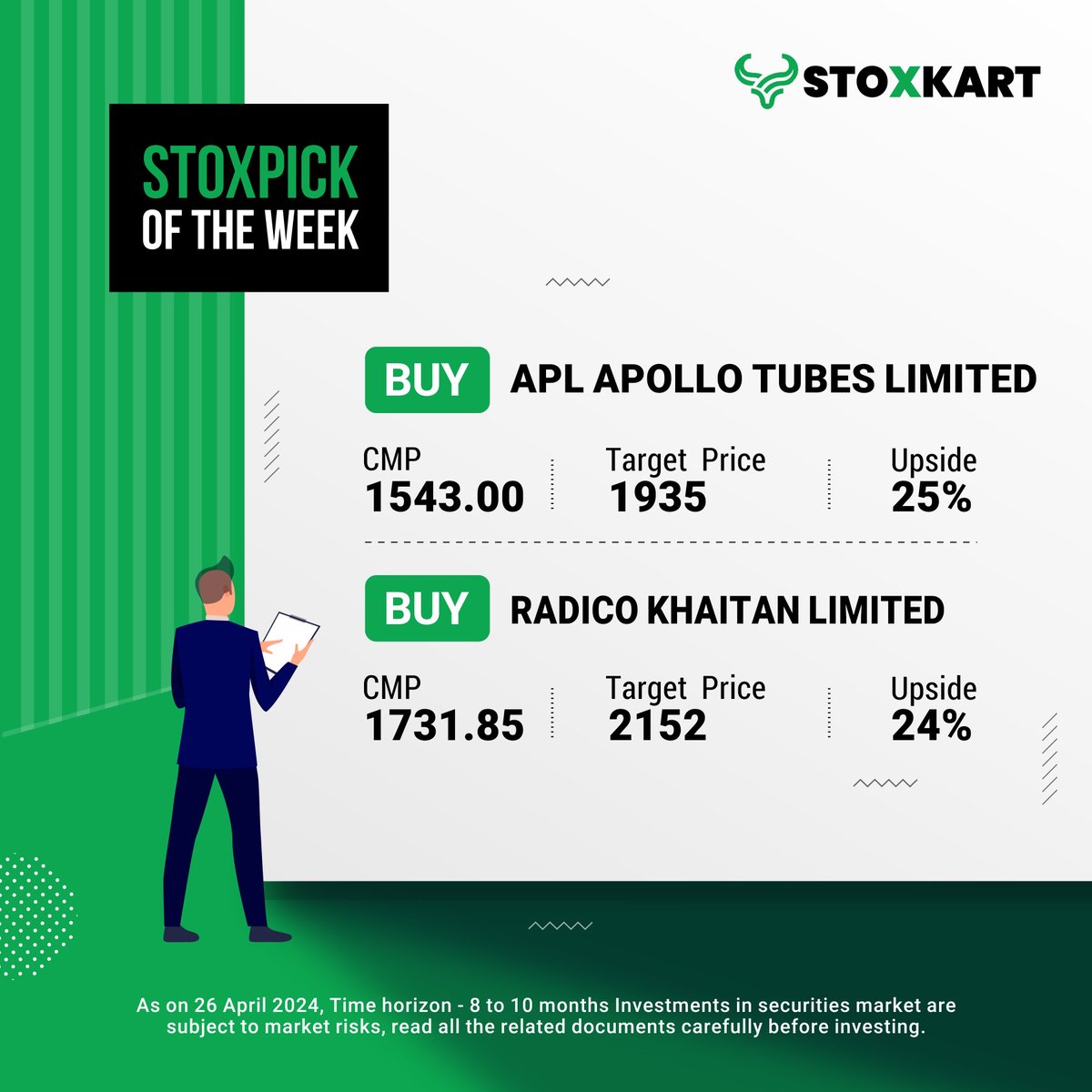 Stoxkpick of the week by #Stoxkart ✅

Two Fundamental #Stocks for you to invest wisely!

#Stockideas #StoxPick #tradingonline #tradingstocks #stockinvestments #Stockmarketindia #smartinvestments #investmentadvisor #stoxkart