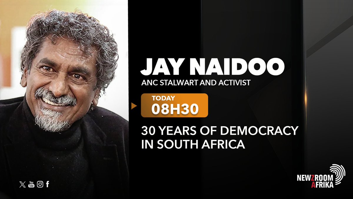 [COMING UP] ANC stalwart and activist Jay Naidoo will be on the #AMReport405 at 08H30. #Newzroom405