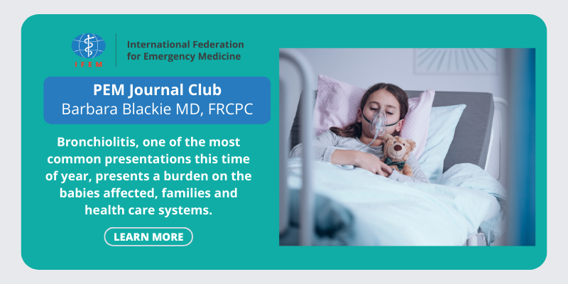 It’s respiratory season, with the last two winters seeing record numbers of sick children, odd timing and overlap of the usual viral culprits in a still pressured health care system, regardless of country of practice. PEM Journal Club - Barbara Blackie ifem.cc/pem_journal_cl…