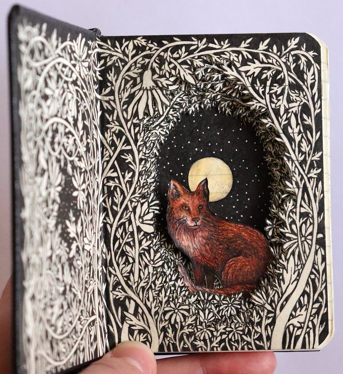 Artist Isobelle Ouzman carves intricate 3D illustrations into discarded books found in dumpsters, recycling bins, and local thrift shops #womensart