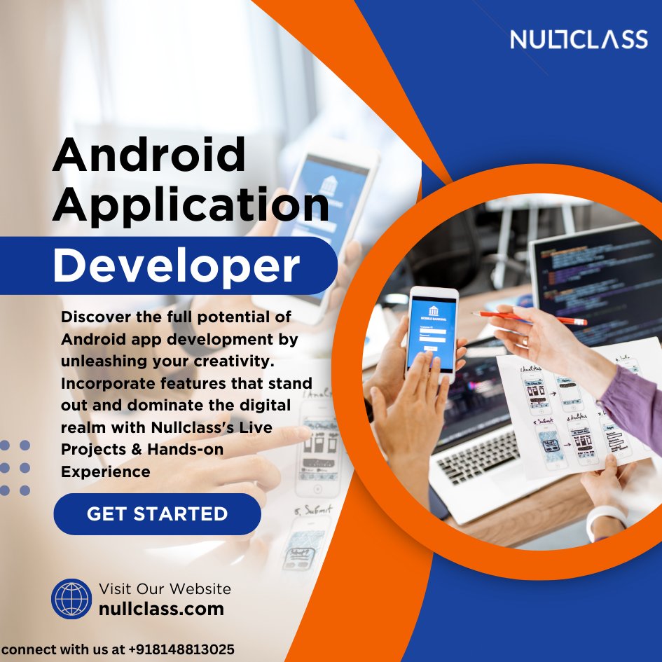 nullclassdotcom's tweet image. Android app developers! 📱 Join us on a journey into the dynamic world of Android app development.
At NullClass, interns immerse themselves in cutting-edge projects, learning from industry experts while contributing to innovative solutions.
#AndroidDev #NullClass #Internshi