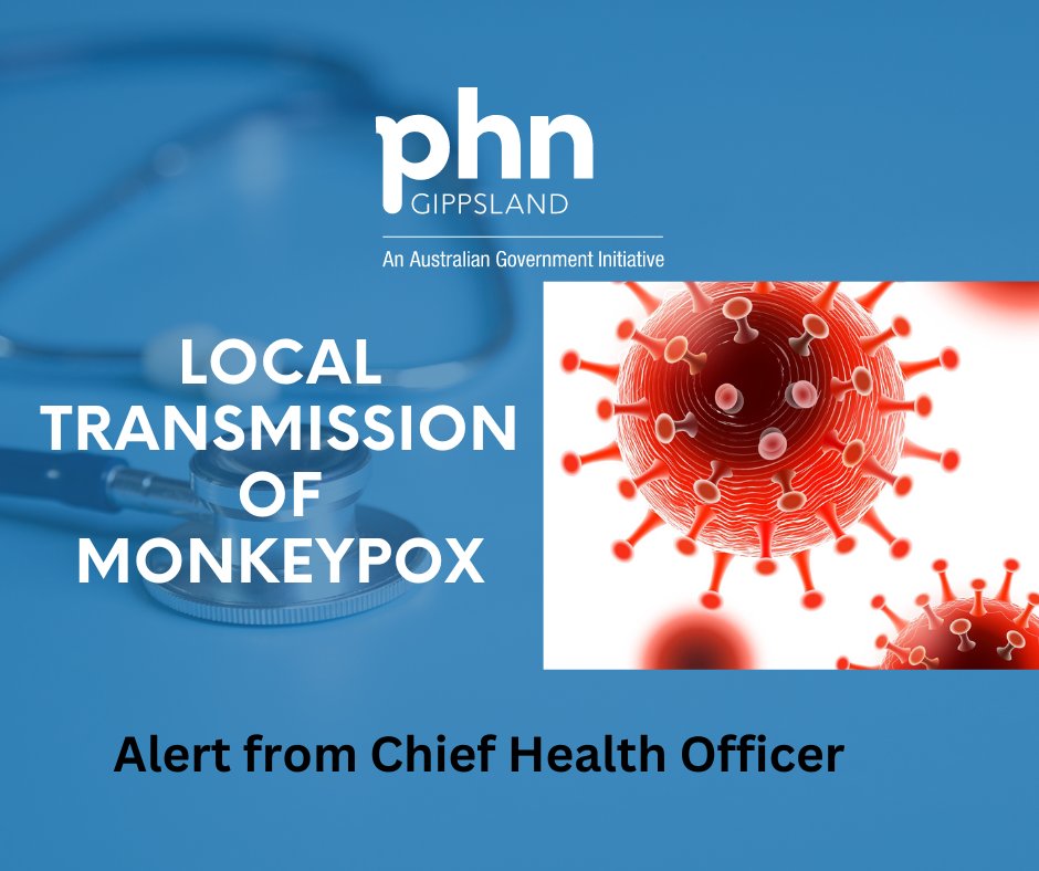 Health alert. Three new locally acquired cases of mpox have been reported in Victoria.
Free mpox vaccine is widely available for eligible people through certain sexual health clinics, hospitals, GPs and pharmacies.
Read the alert here rb.gy/3j6s1i 
#healthalert #mpox