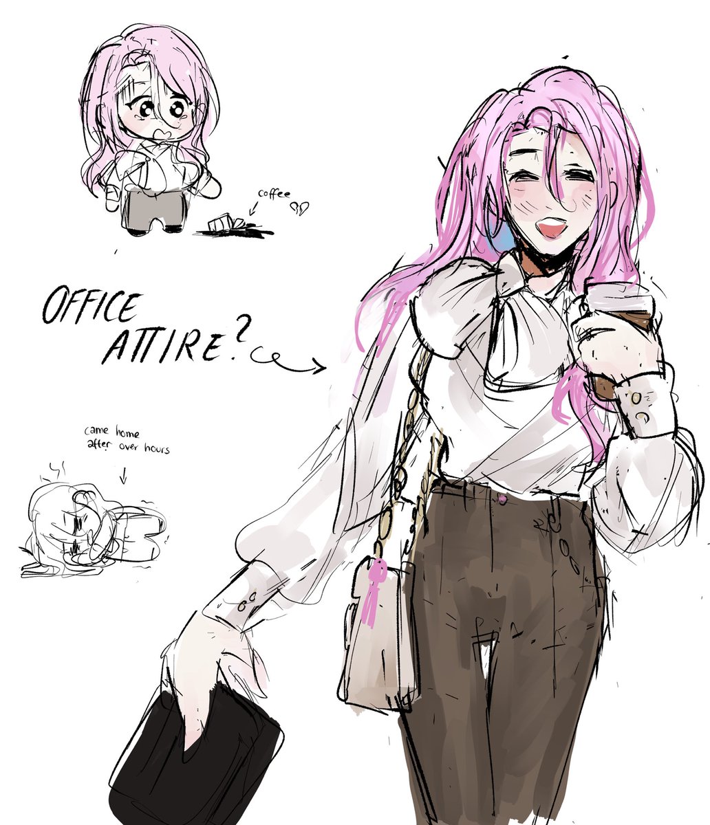 Happy Monday 🤞 Take an office Jade - I wanted to put her in more random outfits ! #honkaistarrail #jadehsr