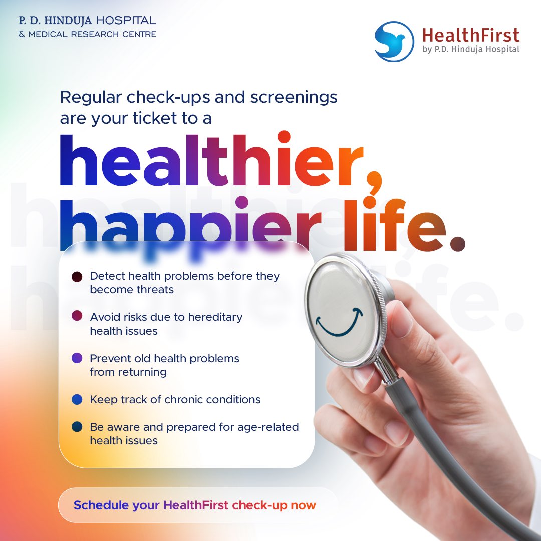 Experience premium care with our Executive Health Check-ups. To learn more about our packages, visit healthcheckup.hindujahospital.com and book your appointment by calling 022 6766 8181/022 4510 8181. #PDHH #QualityHealthcareForAll #Healthfirst #PreventativeHealthCheckUps