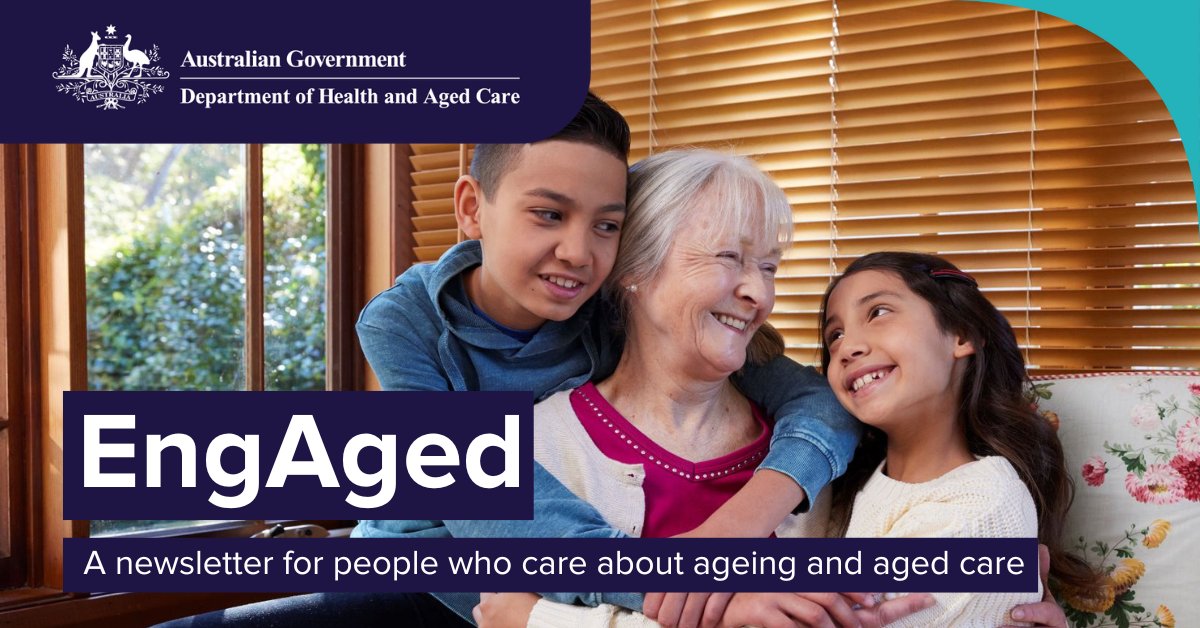 The latest edition of #EngAged, our newsletter for people who care about #agedcare, is out now. Read our latest booklet on changes to aged care, COVID-19 vaccine advice and more! Read EngAged at 💻 comms.agedcareupdates.net.au/engaged-april-…