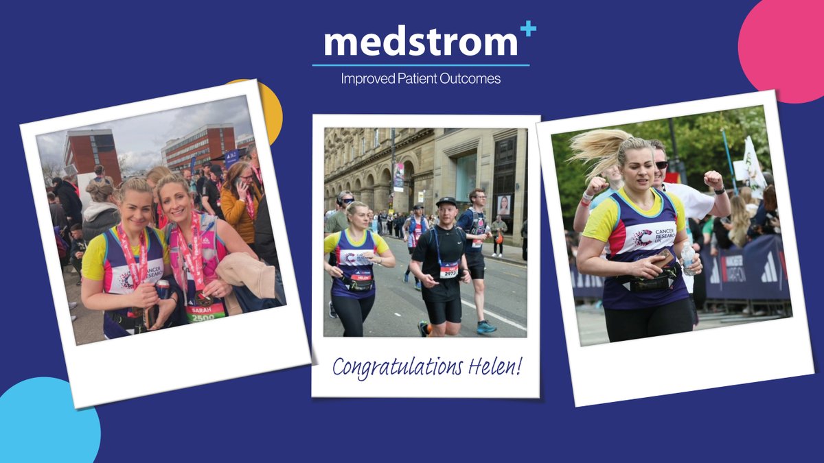 Helen, Medstrom's Commercial Director, recently completed a charity marathon for Cancer Research, raising vital funds for a charity close to our hearts💙 We're incredibly proud to have such a remarkable individual on our team, making a difference both in and out of the office 🙌