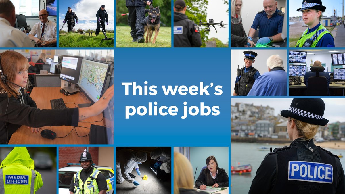We’re hiring! We’ve got a fantastic range of police officer, police staff and volunteer posts available this week. Apply now and help make a difference in your community. To find out more and see all the available opportunities go to orlo.uk/qbkw0