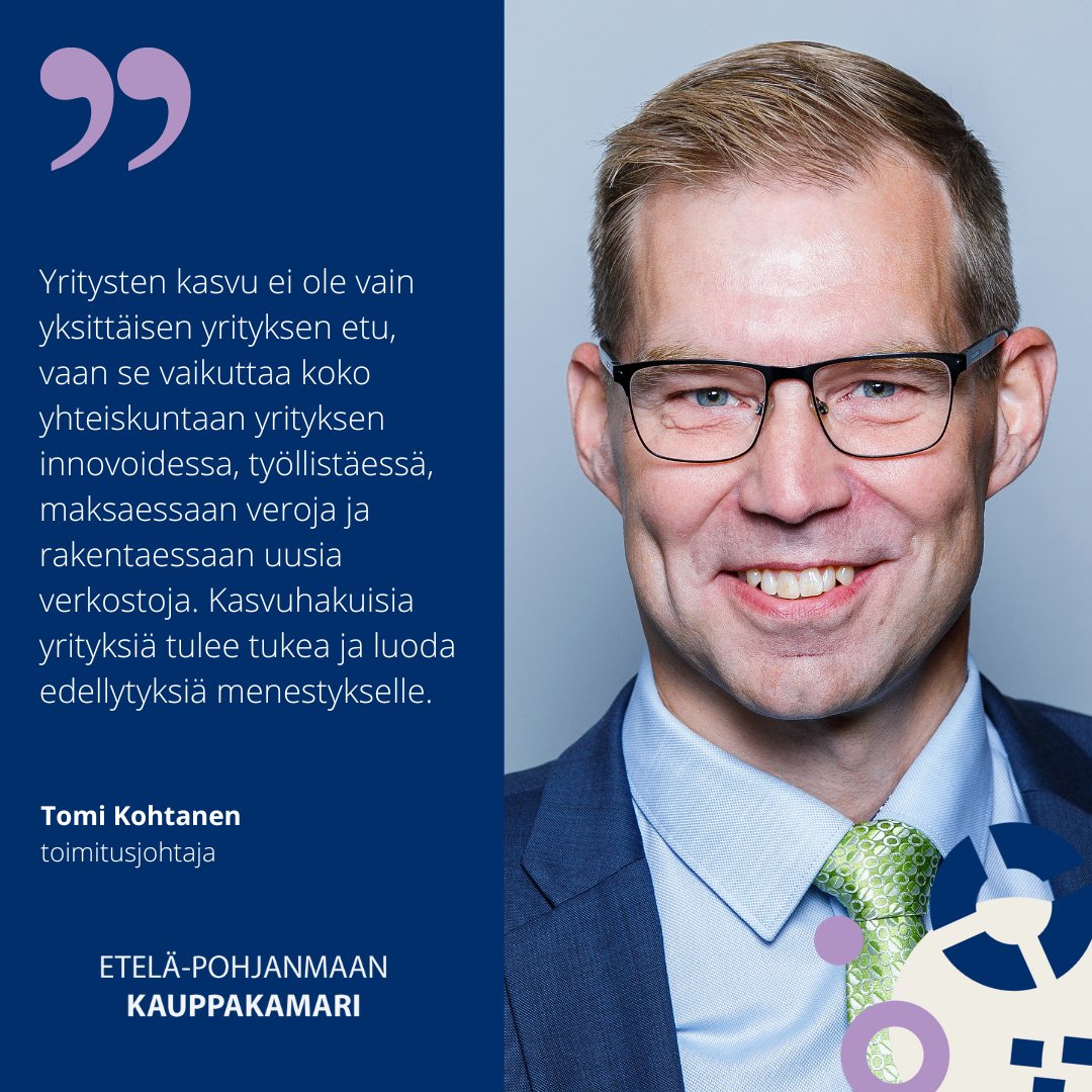 Uusimman kamariviestin pääkirjoituksessa kauppakamarin toimitusjohtaja Tomi Kohtanen kertoo kasvunnälkäisistä yrityksistä, jotka ovat valittu mukaan Pohjalaiselle Kasvupolulle!
Lue koko artikkeli: etela-pohjanmaankauppakamari.fi/uutinen/kasvuy…
#kamariviesti #kasvuopen #pääkirjoitus