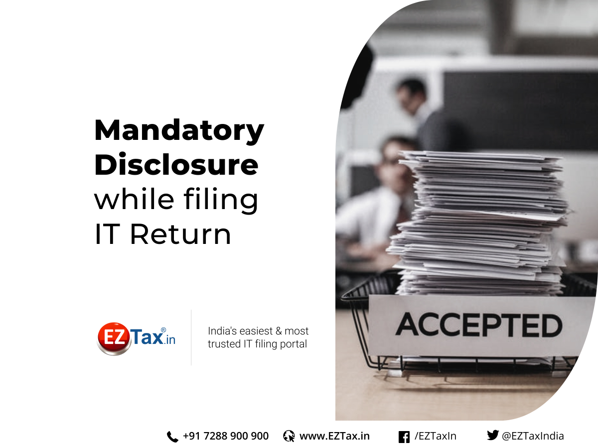 Mandatory Disclosure when filing your Income Tax Return for FY 2023-24 (AY 2024-25) that salaried to foreign income holders must aware or if you are usually filing ITR-2 or ITR-3.

eztax.in/mandatory-disc…

#eztax #incometax #ITR #taxes #ITR2 #ITR3