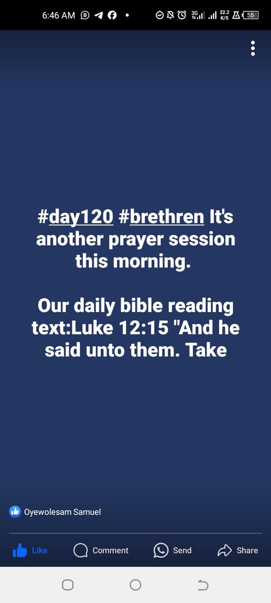 COVETOUSNESS AND IT'S TRAGEDY 1

#day120 #newday #mondaymorning #Luke12 #versesoftheday #God #Lord #Covetousness #Danger #achan #Gehazi #jericho #Possession #camp #Territory #fbreels #7amFirePrayers #RCCG #oyewolesam28 #samueloyewole #samueloyewoleglobal #MFMWorldWide #MFM