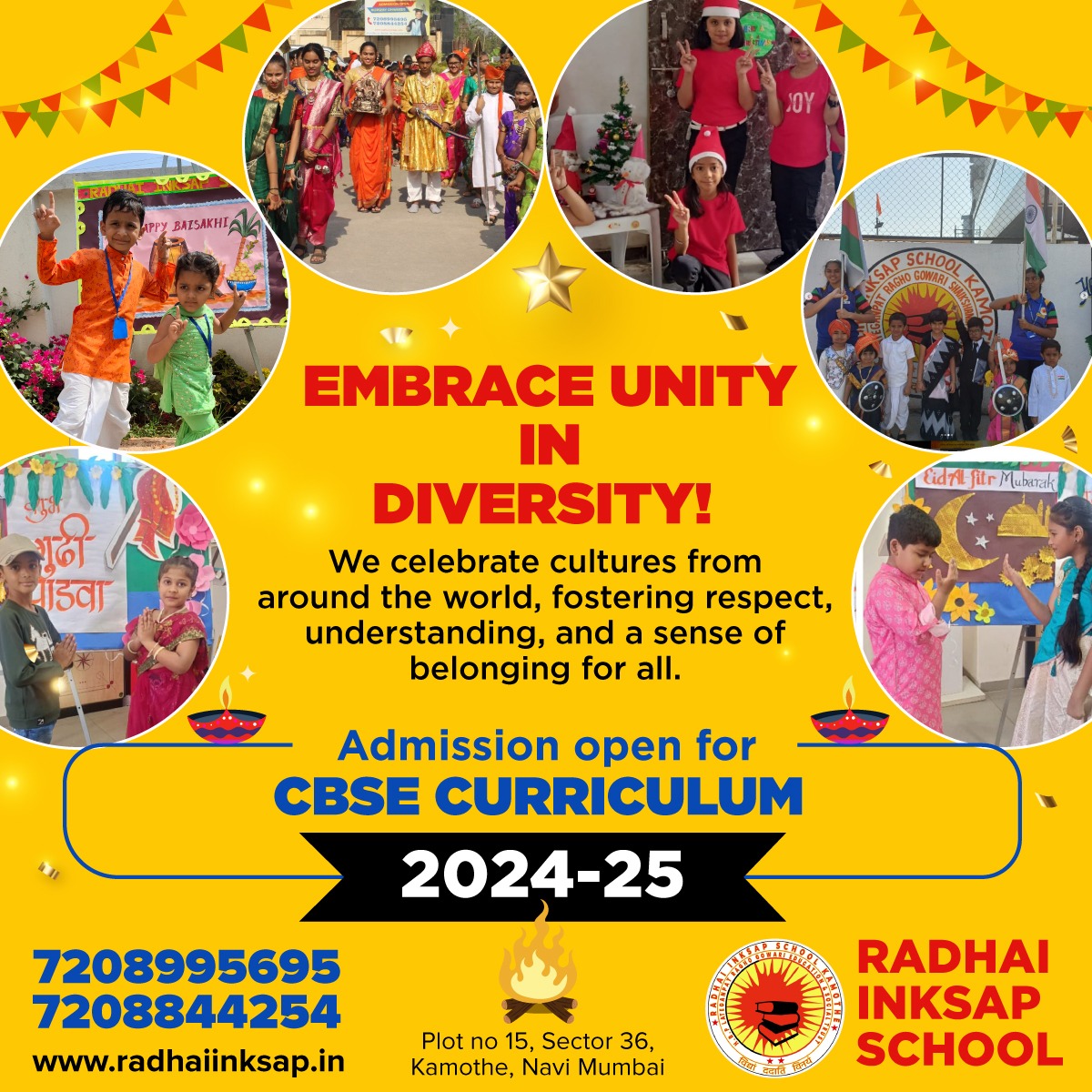 Embracing Unity: At Radhai Inksap School, Every Festival Finds Its Celebration
For more details contact us on-72088 44254 also visit- radhaiinksap.in
#RadhaiInksapSchool #NurturingPotential #AdmissionsOpen #FutureLeaders #RadhaiInksap #Admissions2024 #HolisticEducation