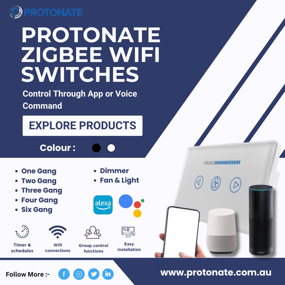 Upgrade your #home to the next level of convenience with #Protonate #WiFi #switches!

protonate.com.au

#protonate #HomeMateSmartSwitch #SmartExtension #SmartSwitches #SmartLiving #HomeAutomation #SmartPlug #SimplifyYourLife #BestDeals #Wifiswitches