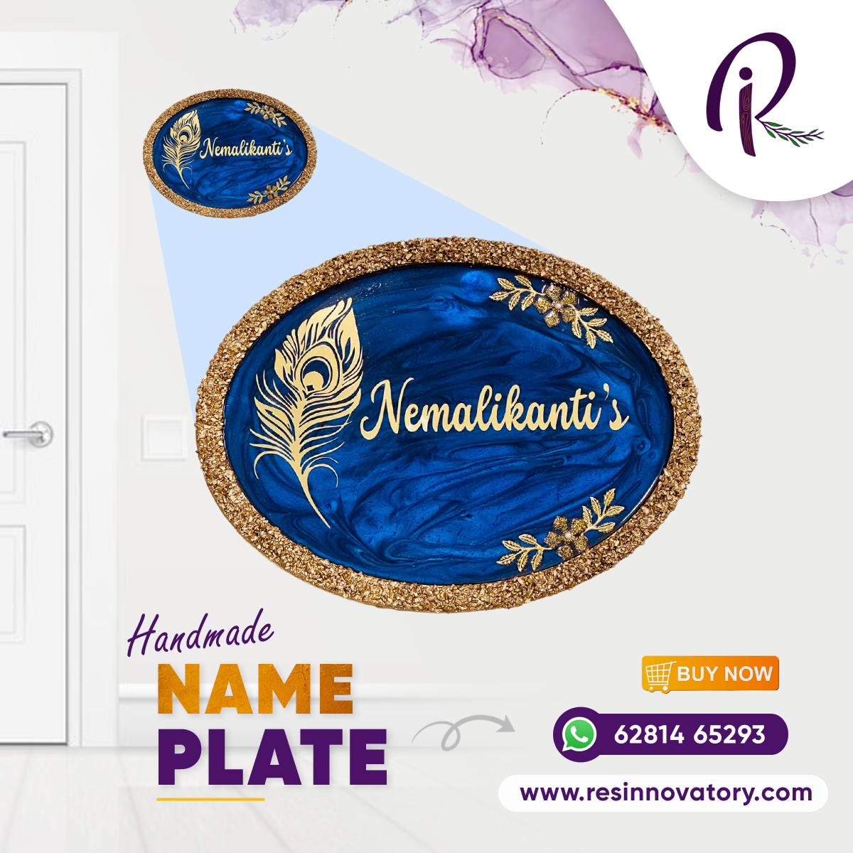 Personalized Resin Nameplate for your Home! 🏠
📣 15% Discount

Order Now: resinnovatory.com/products/royal…

#resinnovatory #resintable #giftideas2024 #artwork #resinartist #poojathali #personalisedgifts #keychain #Nameplate #nameplatesforhome #nameplatedesign #resinnameplate #homedecor