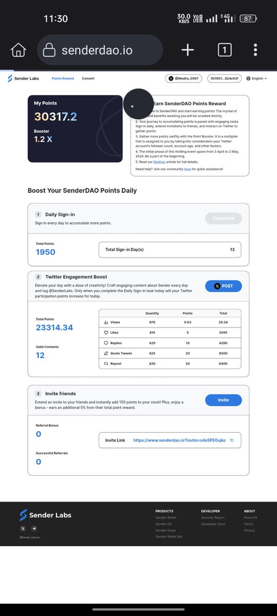 Madhu_0987's tweet photo. Potential 10X project @SenderLabs 

Join with my link : https://t.co/i0smHhDmtI

Must farm . https://t.co/jaLj1QEjNs