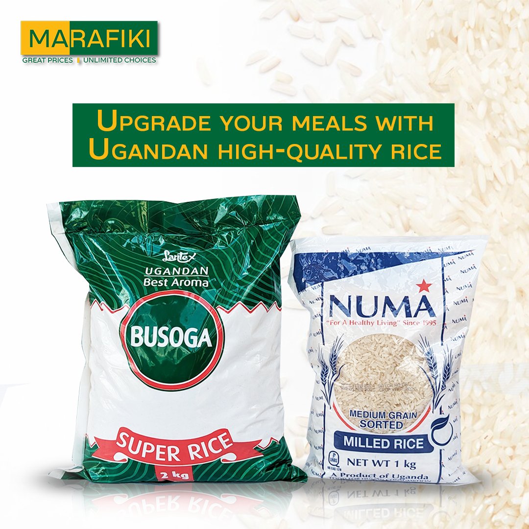 As the month comes to an end and the kids return from school, stock up and prepare delicious meals with our variety of rice options.

#marafikimart
#convenience 
#Dawaat
#SWT,
#Busogarice
#Numa