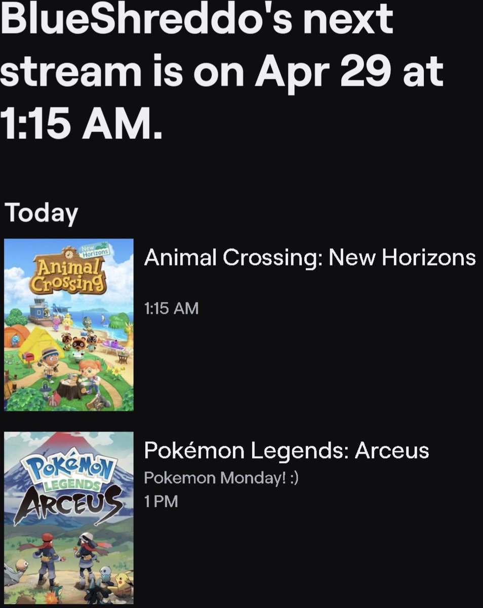 blueshreddo's tweet photo. Okay, I suck, I'm sorry! I just wanted to sleep again all day D; 

Streaming here in a bit for a VERY late night animal crossing stream! :) 

https://t.co/nWtOCz5b2H
#twitchaffiliate #blueshreddo #twitchstreamer #animalcrossingnewhorizons #pokemonlegendsarceus #pokemonviolet https://t.co/5chO2l8ftE