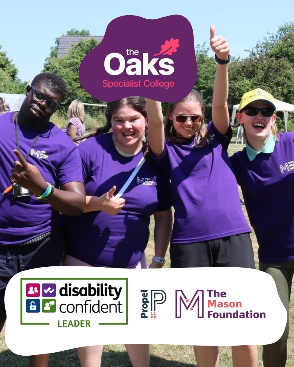 We are so proud to have achieved Level 3! A heartfelt thanks to Josh and Tracy at The Oaks Specialist College (Propel’s Co-founding partner) for their invaluable support in validating our checklist.

#DisabilityConfident #DisabilityConfidentLevel3 #Inclusivity #TheMasonFoundation