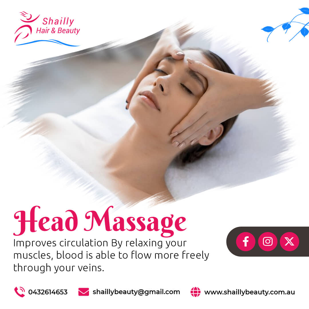 Head Massage

Getting regular massages helps relieve the physical and mental stress from your body, leaving you ready to take on new challenges.

Know more: shaillybeauty.com.au/head-massage

#headmassage #scalpmassage #relaxationtherapy #stressrelief #massagetherapy #shaillybeauty