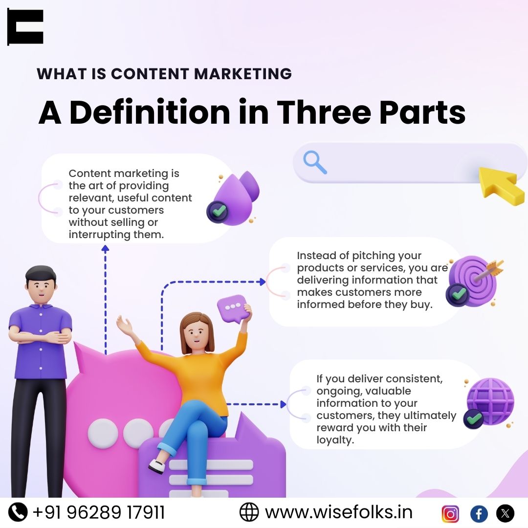 What Is Content Marketing
A Definition in Three Parts..
#contentmarketing #content #WisefolksMedia