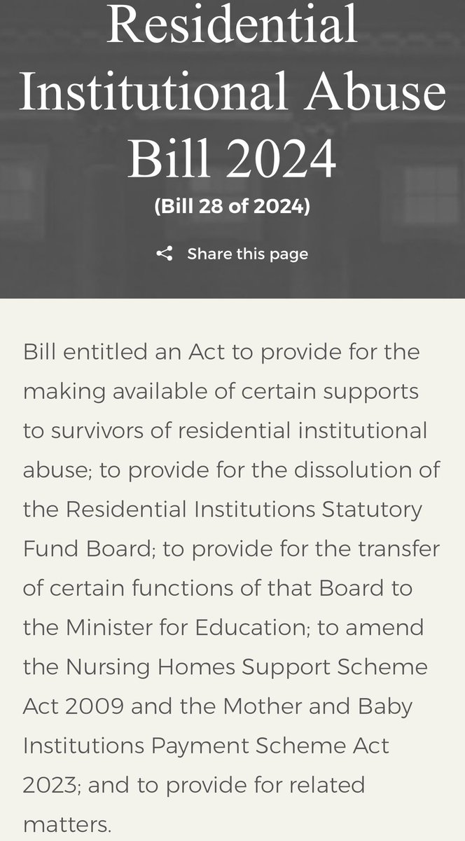 Tomorrow in Dáil Éireann the “supports for survivors of residential institutions abuse bill 2024” will be debated at 4.00 pm
⬇️
#IndustrialSchools
#MotherAndBabyHomes