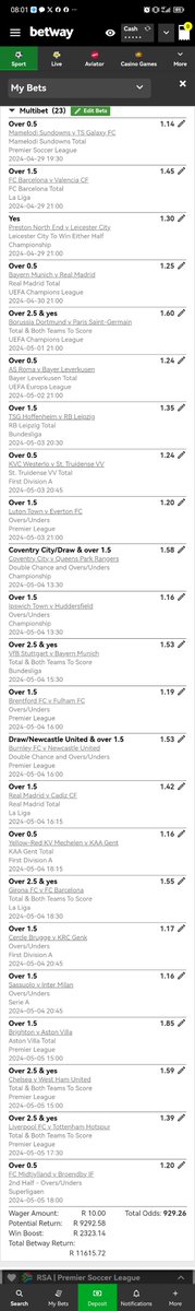 I just placed a bet with Betway. Tap here to copy my bet or search for this booking code in the Multi Bet betslip X711B17D4 betway.co.za/bookabet/X711B…