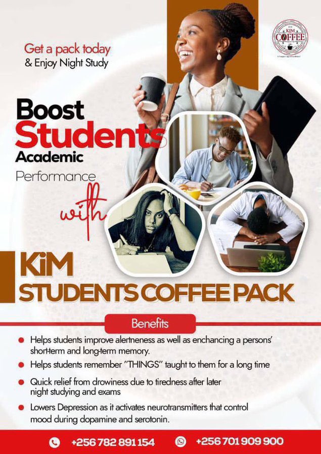 KIM STUDENTS COFFEE PACK! Are You a College Student? Imagine a Stressful Day wiz Consecutive Classes,Exams & Labs. Here's 👇👇 KIM STUDENTS COFFEE PACK It Retrieves the ' STRESS AWAY' Stay Active during the Lecture DM @Kim_Coffee2020 #kimcoffeeroastersuganda