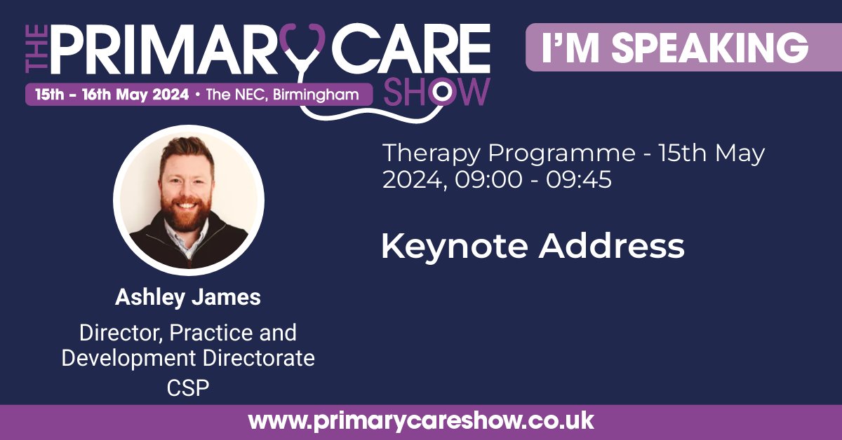 Really looking forward to talking at #ThePrimaryCareSHow this year. I will be focused on the future, covering... - Our collective challenge & changing health in the UK - Additional Roles in Primary Care - Integration of Primary & Community Care - Benefits & Challenges #FCP
