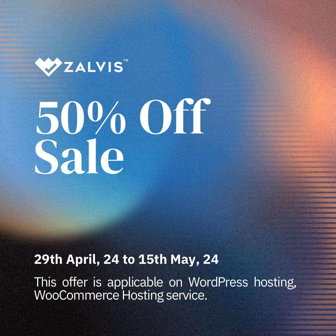 The 50% Off Sale is back! It's our GRAND sale of the year 2024. Save maximum with our WordPress hosting services. Learn more: zalvis.com/offers 

#hostingsale #wordpresshosting #wordpresscloud #hostingdeal #wordpress