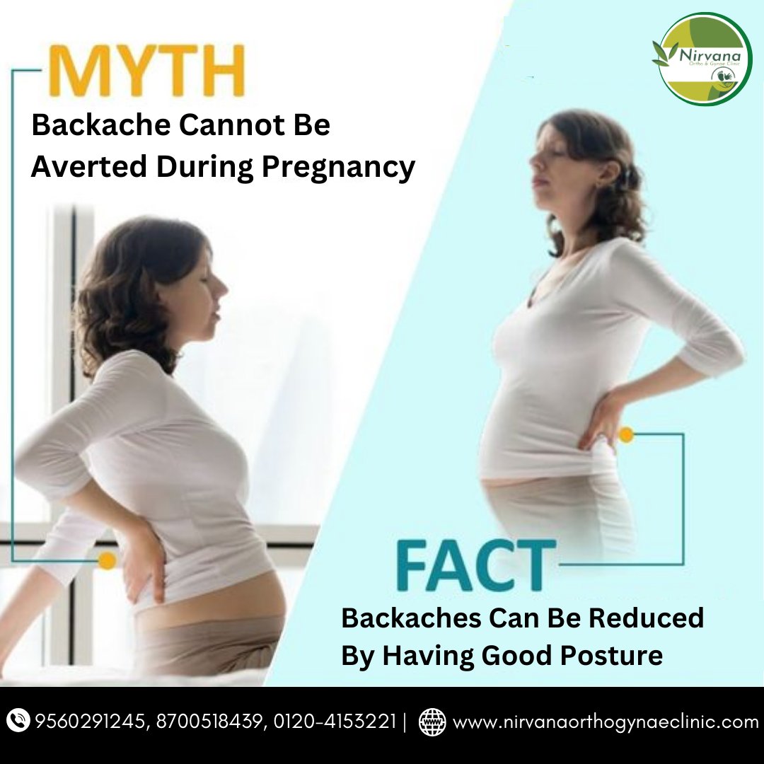 𝐌𝐘𝐓𝐇: Backache Cannot Be Averted During Pregnancy 
𝐅𝐀𝐂𝐓: Backaches Can Be Reduced By Having Good Posture
-
📲 Call 0120-4153221, +919560291245, or 8700518439.
*
#Drmanishatomar #mythfact #healthypregnancy #pregnancyhealth #pregnancytips #pregnancyfood #pregnancylife