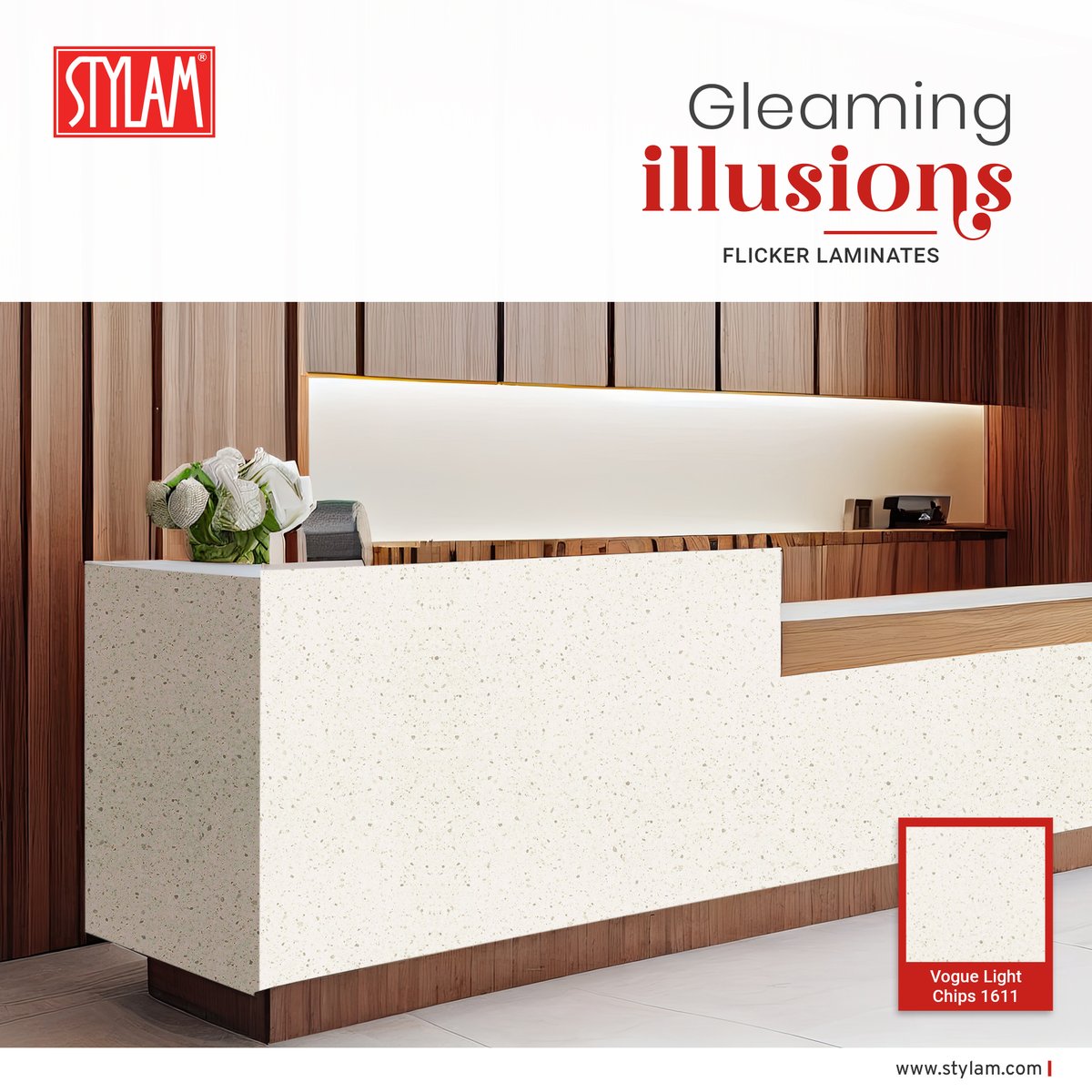 Bringing gleaming illusions to life with Flicker Laminate by Stylam Laminates ✨✨ 

#Switch_To_Stylam

Get more details:
stylam.com

#stylam #stylamindustries #flickerlaminate #flicker #hygiene #decorative #interiordesigns #KitchenMakeover #DesignMatters