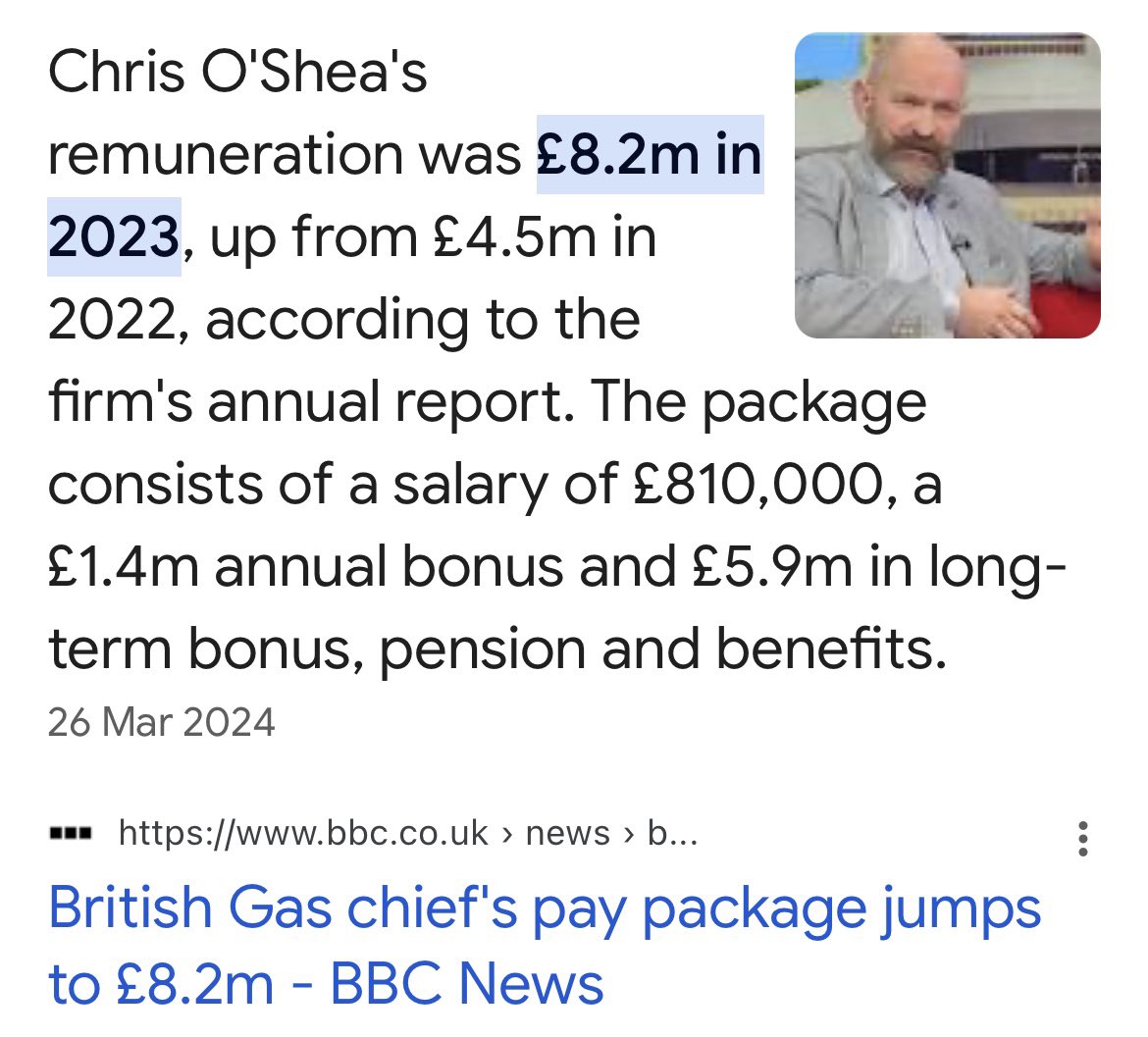 We need a shake down in this country. What does he do to justify £8 million+ a year? I’ll tell you - screw the customers, maximise the profits, and to pay huge dividends to his already very wealthy shareholders, that’s what. It’s just outrageous. Why are we not up in arms, eh?…