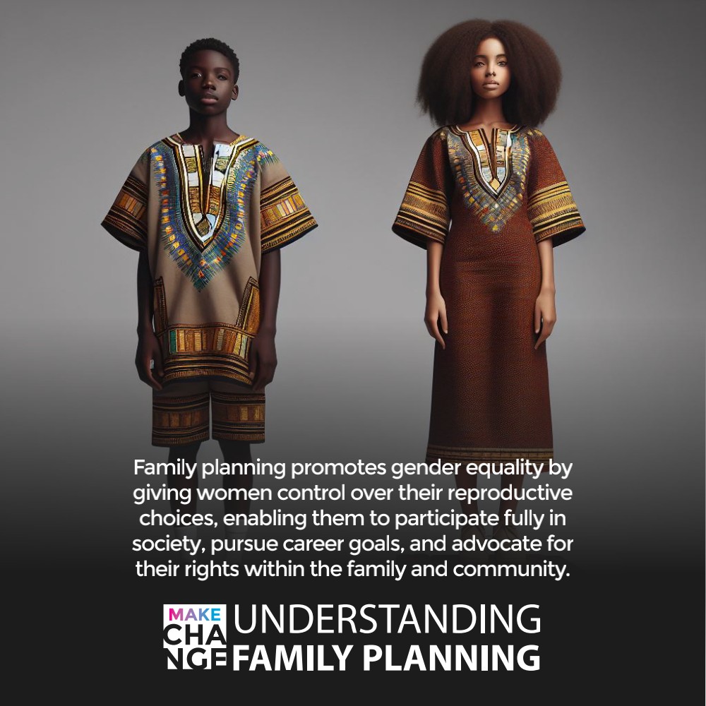 The advantages are enormous with family planning and everyone benefits. Go to your local medical centre or hospital and get a method best for you. #familyplanning