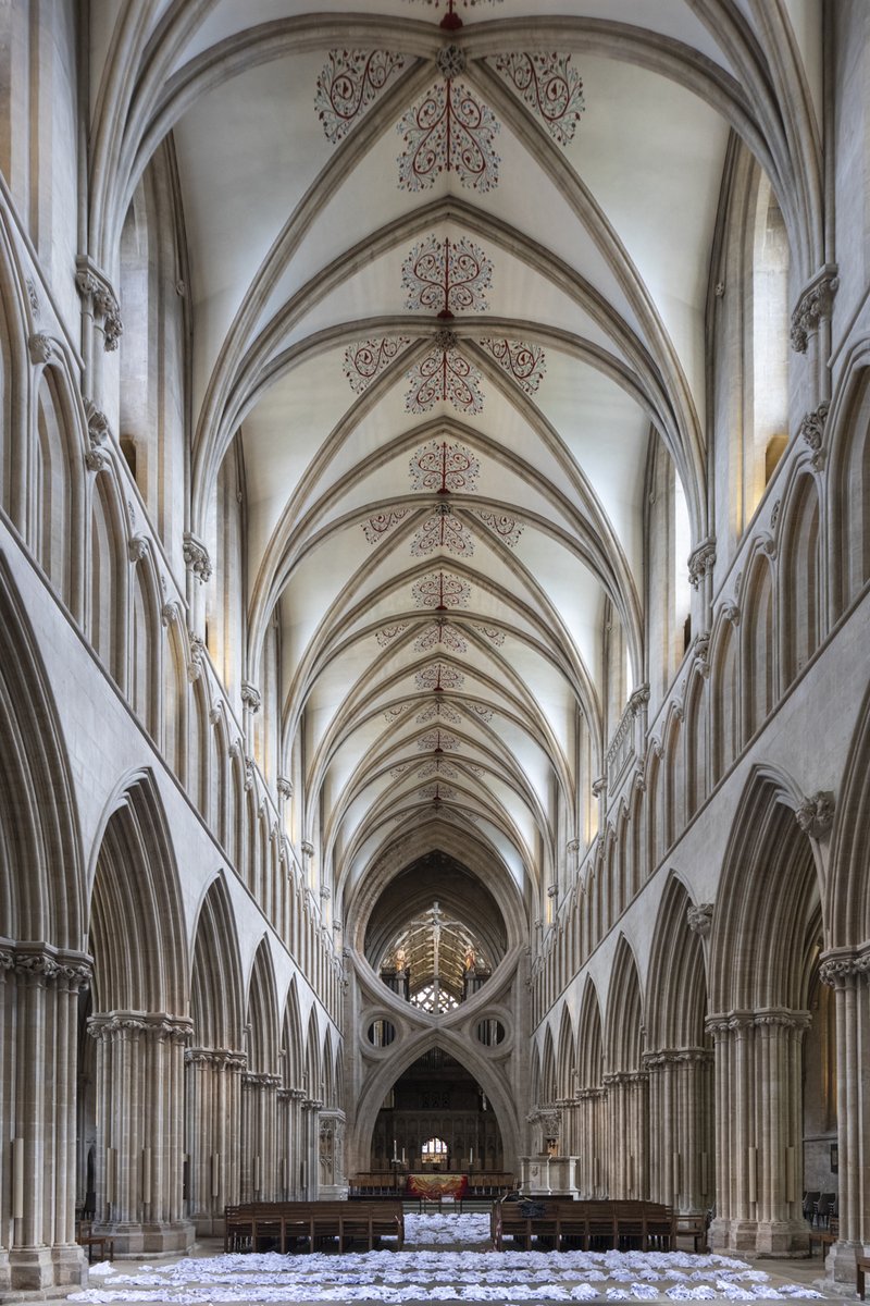 The magnificent nave at Wells Cathedral.