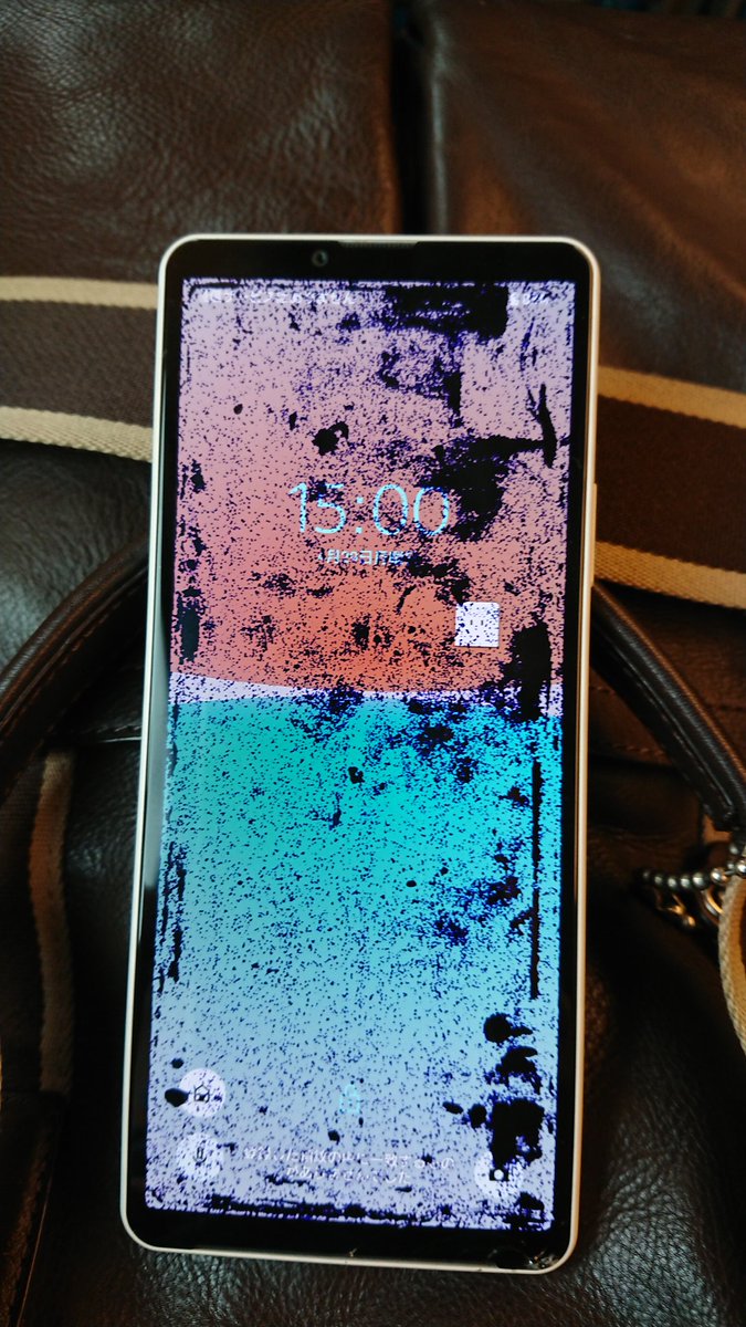 昨晩手を滑らせてスマホを落としてから、どんどん染みがひどくなってきました😢
ひとまず昔のスマホを持って東京向かってます🚄無事に合流できますように🙏