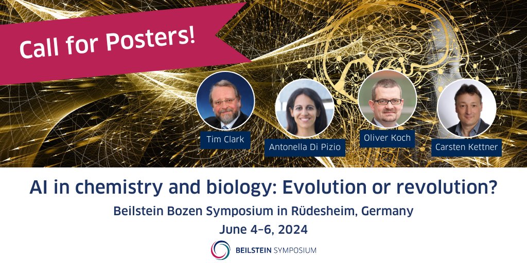 📢 Poster application deadline approaching: 📅 May 3, 2024 Apply NOW to present your poster at the Beilstein Bozen Symposium “#AI in chemistry and biology: Evolution or revolution?” from June 4 to 6, 2024, in Rüdesheim, Germany. 🔗 beilstein-institut.de/en/symposia/bo… #BeilsteinBozen2024