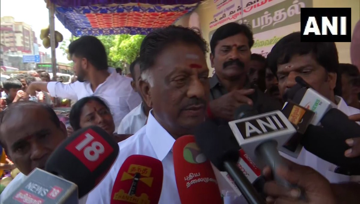 Chennai: Former Tamil Nadu CM O Panneerselvam says, 'There is a severe heat wave in Tamil Nadu and as our leader Amma (Jayalalithaa) did, such water spots will benefit people on summer days like these. My victory in Ramanathapuram constituency is very bright. Surely PM Modi will…