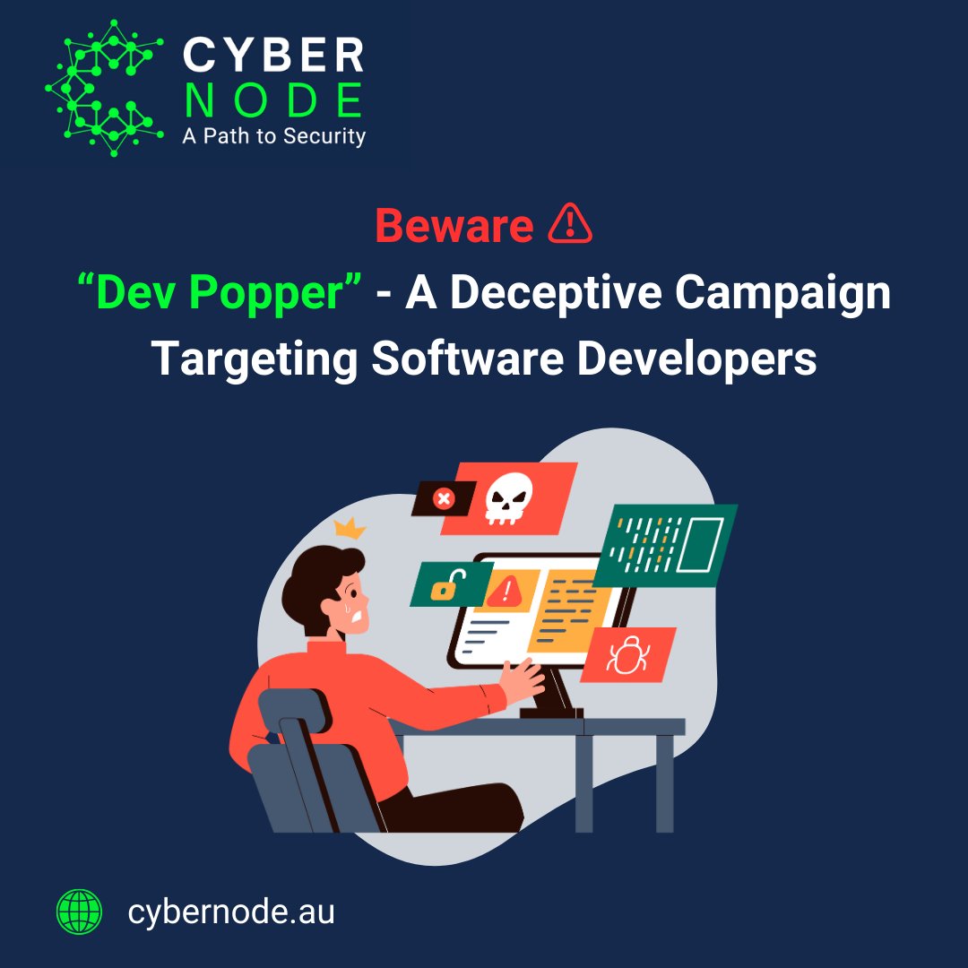 Beware ⚠️! A concerning new campaign known as 'Dev Popper' has surfaced, targeting software developers through deceptive job interview schemes. 🚨

Read more🔎>> bleepingcomputer.com/news/security/…
#CyberSecurity #DevPopper #CyberAware #SoftwareDevelopers