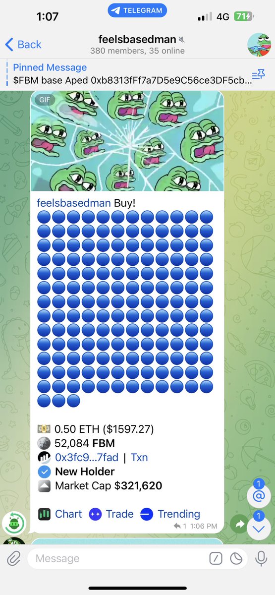 Donmer81's tweet photo. @MaxBecauseBTC Def #feelsbasedman When found a good gem Like that
Next will be $FBM
Low cap with high potential https://t.co/xYLFLhosCS